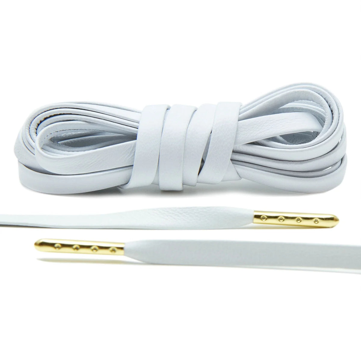 Luxe White Laces (Gold Tip) – SRGN Academy
