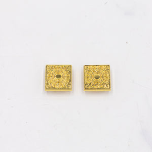 Gold Square - Lace Charm
