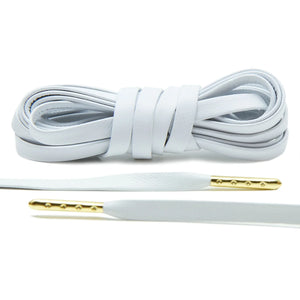 Luxe White Laces (Gold Tip)
